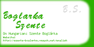 boglarka szente business card